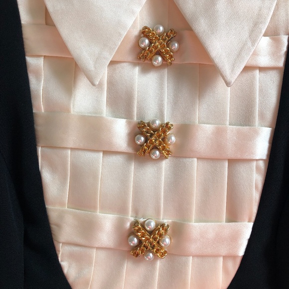 Julie and Leonard, Size 4, Black and cream dress - Picture 3 of 6